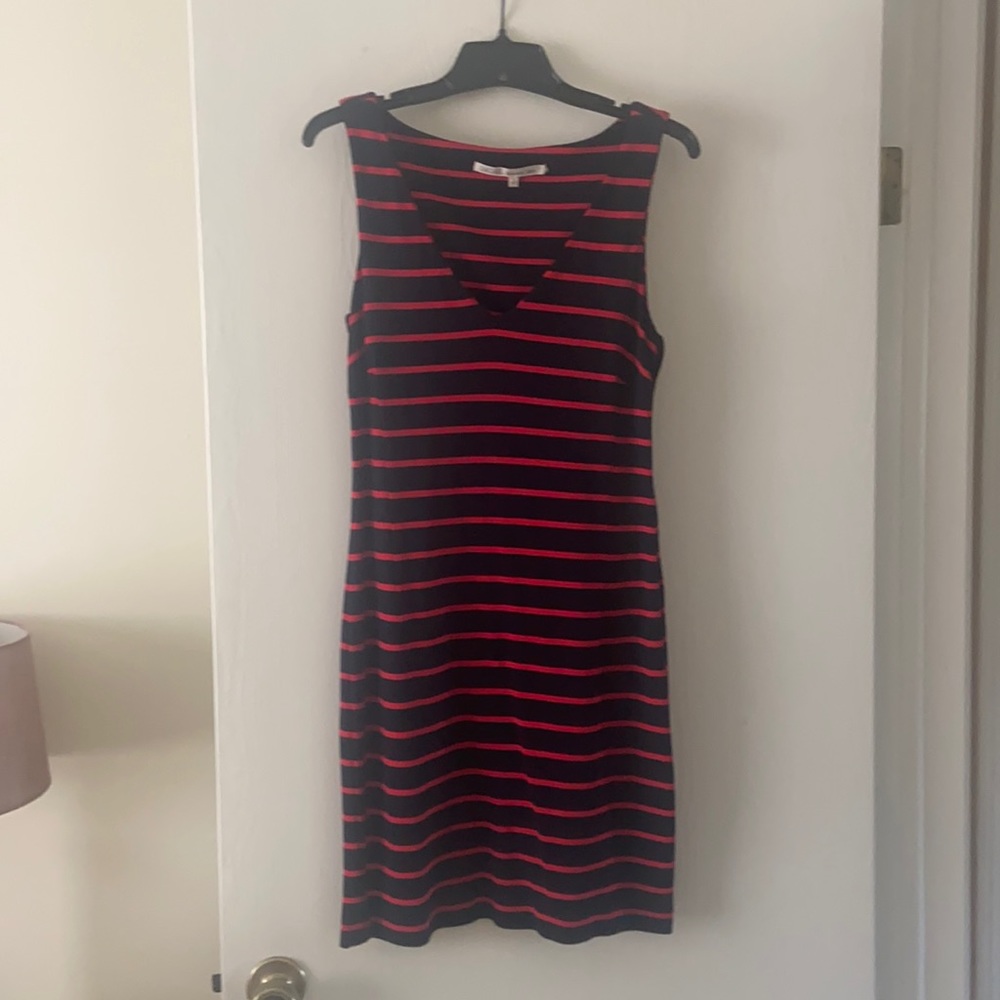 Navy Blue and red striped Rachel Roy dress!
